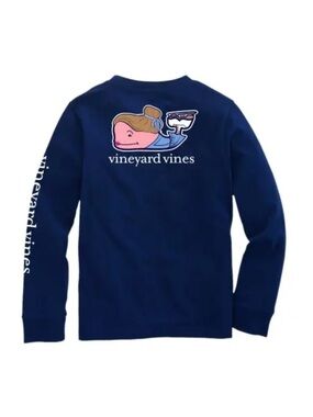 Vineyard Vines glitter ice skater long sleeve girls tee
